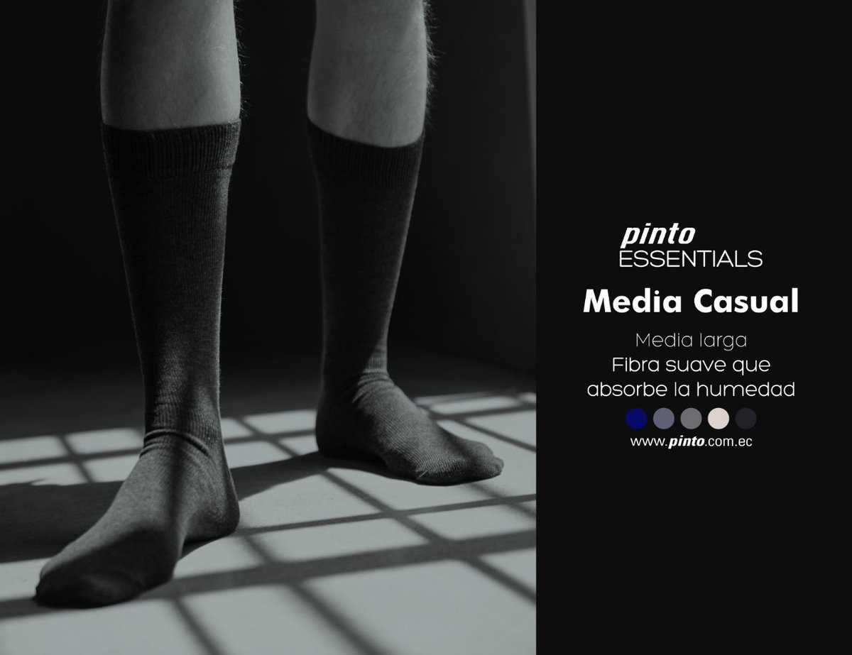 ¡Lo que tu necesitas! Medias de vestir 🍃 de algodón, perfectas para complementar tus looks formales, semiformales o casuales. 

¡Aprovecha! Lleva 4 pares por $9.99 (combina con otros diseños)

Disponible en:
📲 ww.pinto.com.ec
📍Tiendas físicas

#ropaalgodón