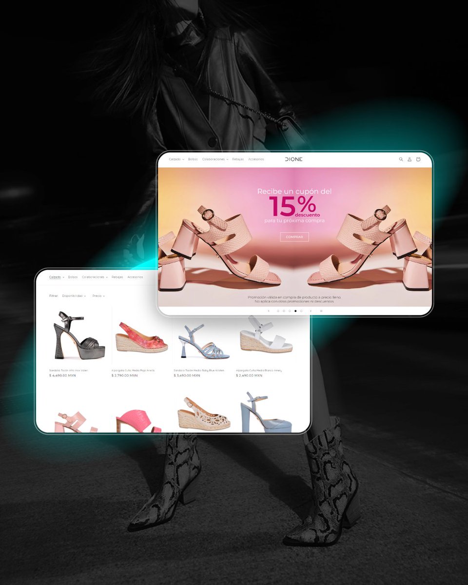 KrownCreates's tweet image. Recientemente entregamos la tienda virtual para Dione. El cliente nos solicitó que este proyecto fuera realizado en Shopify, por la facilidad de operación que le brinda. Visiten su sitio dione.com.mx

#dione #calzado #mexico #calzadomujer #ecomm #zapatosmujer #shopify
