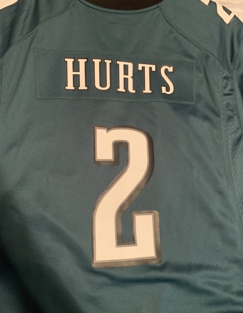 PHLEaglesNation's tweet image. Shoutout to any OG’s who own the Hurts #2 jersey. A true badge of honor.