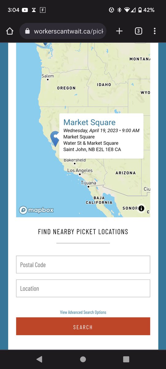 MadiRamirez's tweet photo. @PSACNCR I am sure you're busy, but I'm like 99% sure the location of this picket in your map is wrong. 
https://t.co/tDpduiIHMw https://t.co/jlkiV8ZJT8