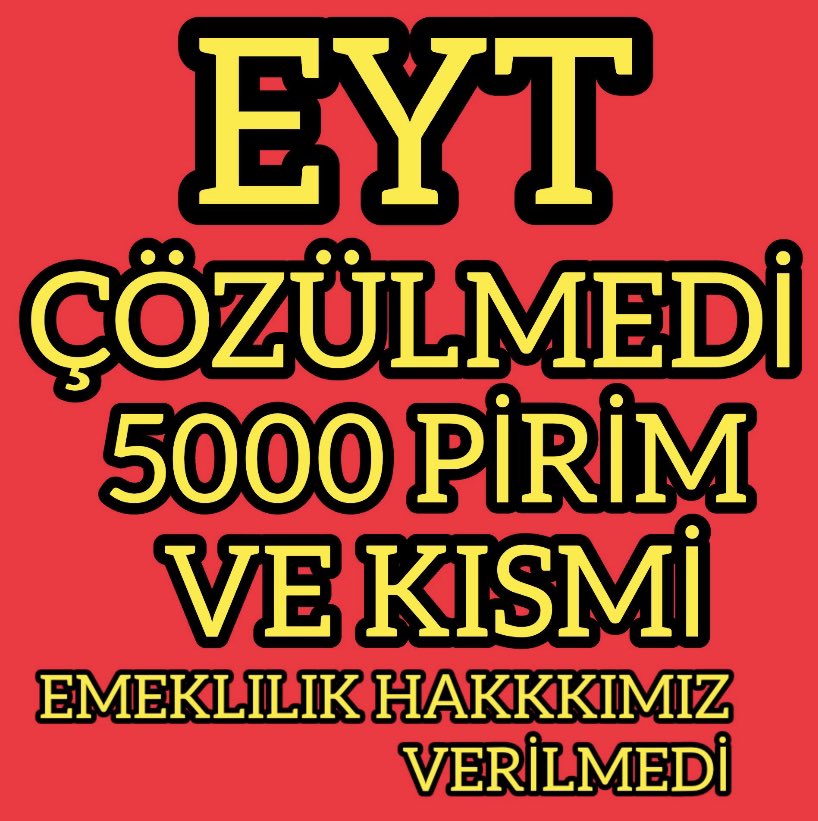 Bu yıl 4 milyondan fazla genç ilk defa oy kullanacak.Onlar bizim çocuklarımız. 
23 yıldır yasanın geriye işletilmesi ile mağdur olan ebeveynlerine verilen sözlere ve bu sözlerin tutulmadığına şahit oldular.
Hakkımızı alıncaya kadar haykıracağız
EYT ÇÖZÜLMEDİ! #5000KısmiABOBağkur