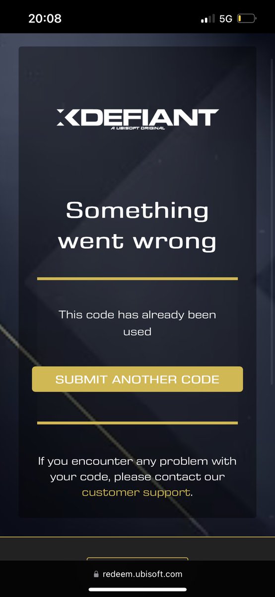 Tylerrxss's tweet photo. @UbisoftSupport  I redeemed my god and selected where I wanted to download and then went to press send my code and it said it was already taken? https://t.co/xfzQjptqwf