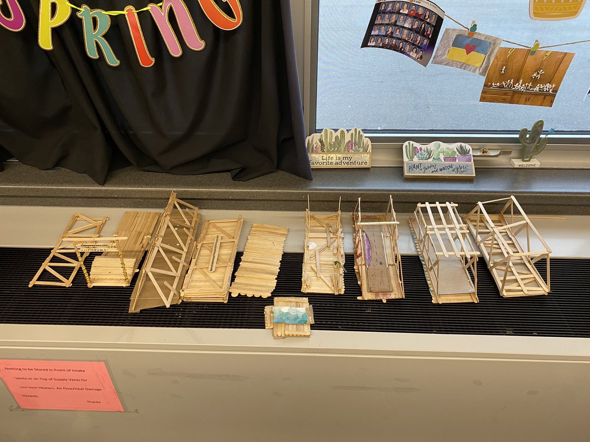 Building bridges with my grade 7s!