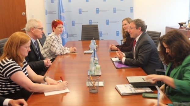 ASteiner's tweet photo. A great exchange w Prof. Hugh Brady @PresHughBrady, President of Imperial College, UK. 

We discussed @UNDPAccLabs + @imperialcollege partnership to advance initiatives using Science, Technology, Engineering and Maths #STEM to support local innovations for the #SDGs. https://t.co/3FUQLHQSFj