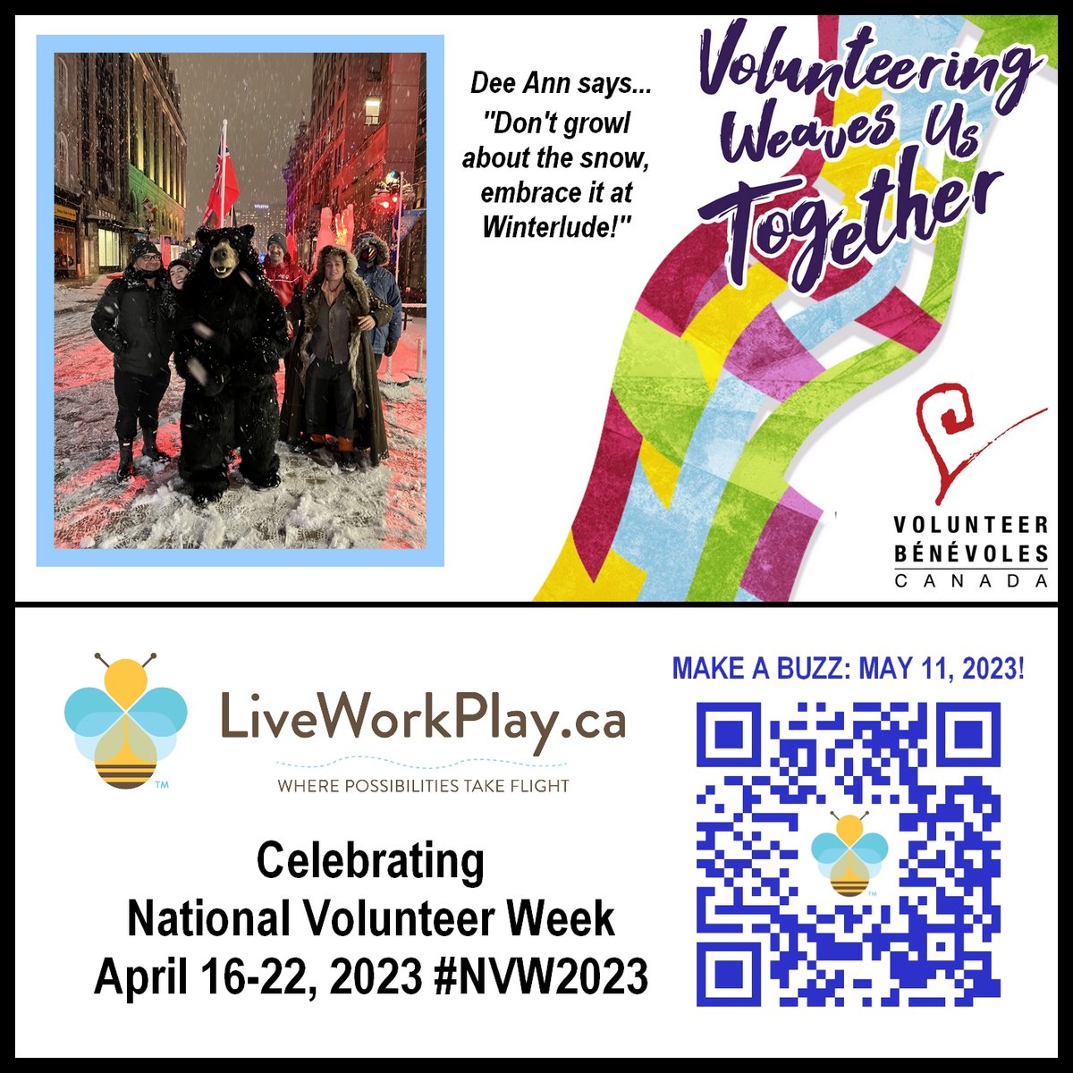 It's National Volunteer Week aka #NVW2023 we're celebrating with a series of photos featuring our Friday night meetup volunteers and match volunteers! If you missed the intro video by our People Connector and Volunteer Coordinator Batoul Auf, here it is x.com/LiveWorkPlay/s…