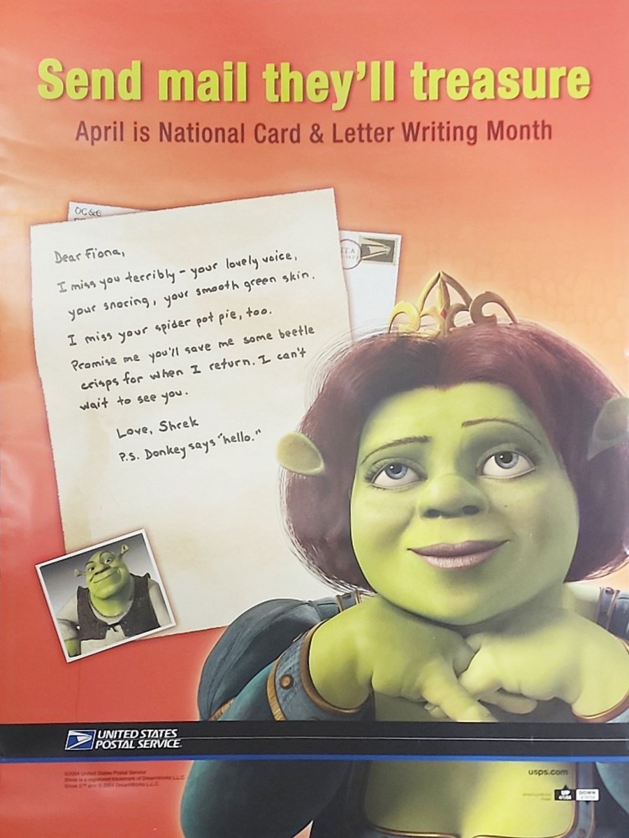 🧅ShrekHistory🧅 on Twitter "A United States Postal Service poster which