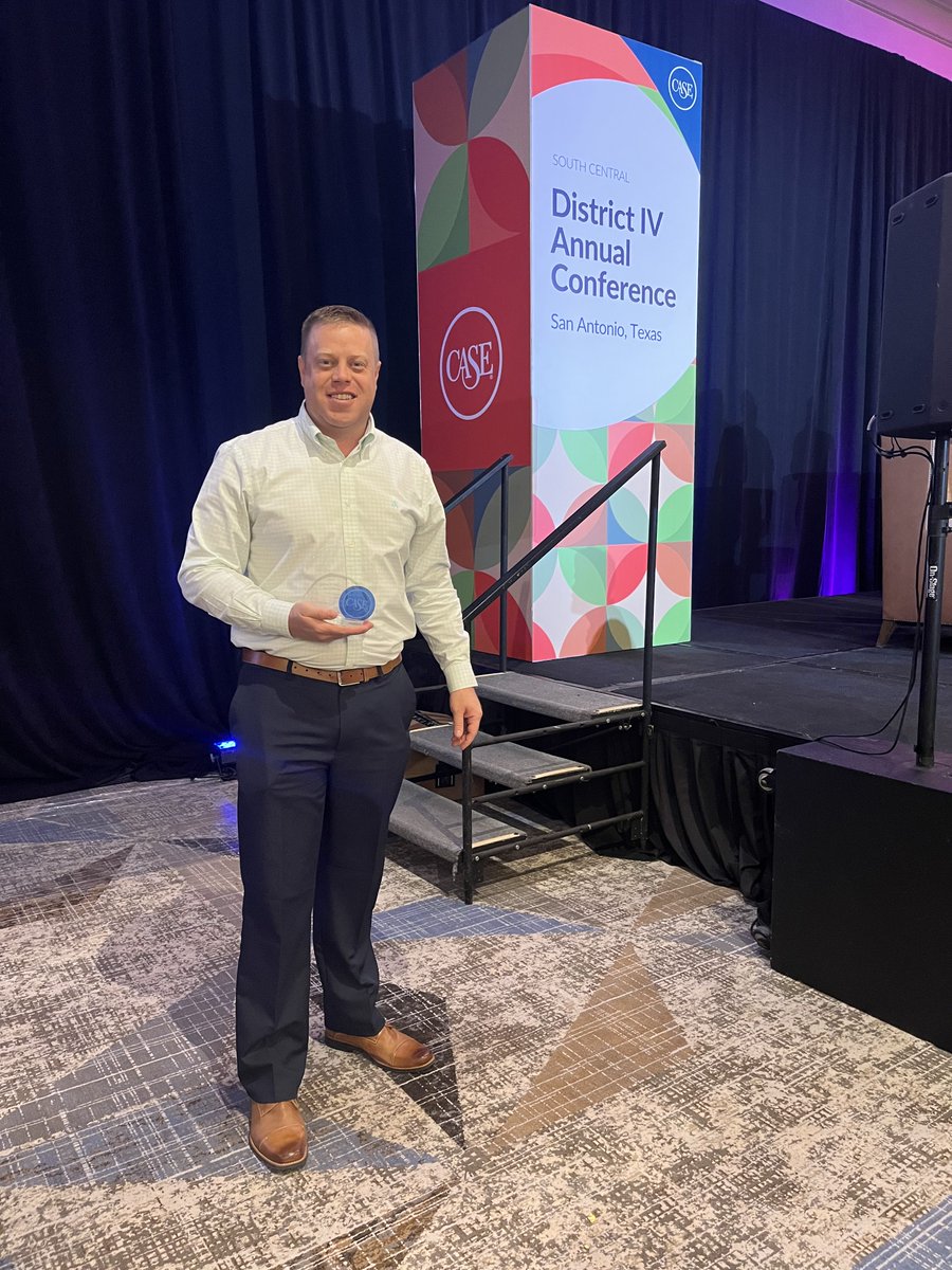 SlateGrp's tweet photo. @treylaverty winning the John T. Shamblin Jr. Top Hand Award at this year's @CASEAdvance IV Conference is a great way to end the weekend. 👏 https://t.co/FNFBKeTVlP