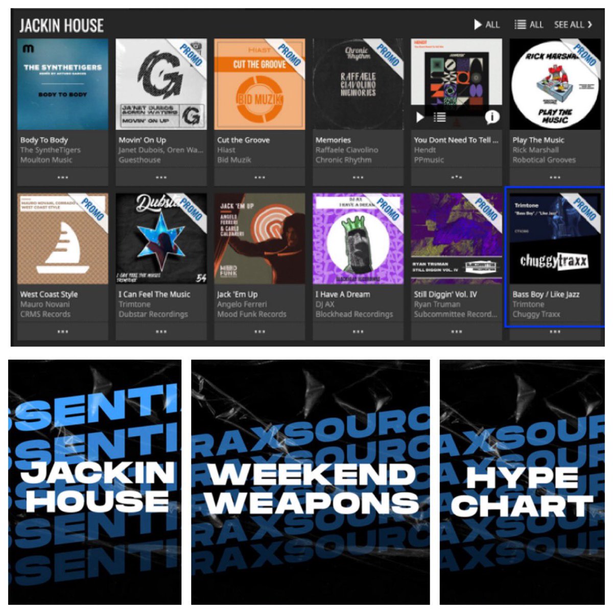 Beatchuggers / Chuggy Traxx (@chuggytraxx) on Twitter photo Massive Thanks <a href="/traxsource/">Traxsource</a> for showing lots of Love for our new <a href="/trimtonemusic/">Trimtone</a> "Bass Boy" / “Like Jazz” <a href="/ChuggyTraxx/">Beatchuggers / Chuggy Traxx</a> with feature in the Jackin section plus in the “Jackin Essential” / “Weekend Weapons” / “Hype Chart” lists - Listen and grab it now🔥🙌🖤
traxsource.com/title/1994878/… Massive Thanks <a href="/traxsource/">Traxsource</a> for showing lots of Love for our new <a href="/trimtonemusic/">Trimtone</a> "Bass Boy" / “Like Jazz” <a href="/ChuggyTraxx/">Beatchuggers / Chuggy Traxx</a> with feature in the Jackin section plus in the “Jackin Essential” / “Weekend Weapons” / “Hype Chart” lists - Listen and grab it now🔥🙌🖤
traxsource.com/title/1994878/…