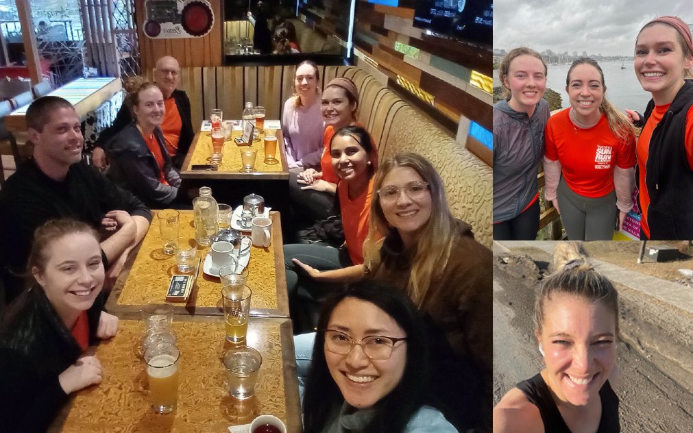We did it! Our team walked/ran the 10K #VanSunRun this weekend (in BC and Ontario) and celebrated with food afterwards. A little rain didn’t stop us!
