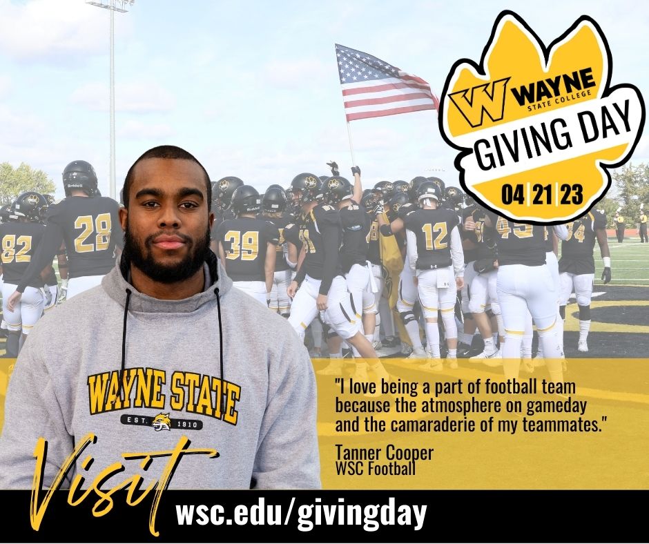 WayneStFootball's tweet photo. Calling all Wildcats near and far! We need your help Friday to make this WSC Giving Day a success. Scholarships are the lifeline to our program and make such an impact to student-athletes at Wayne State. 

https://t.co/Bml3TbUHIi 

#ForThePaw X #WAYN24MERICA https://t.co/KaX7YBI7nT