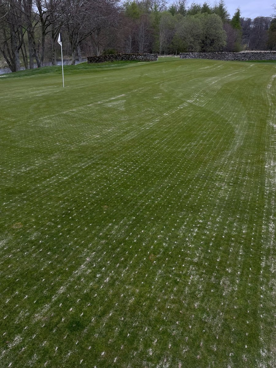 Good day sand injecting at The Roxburghe <a href="/KenSiems/">Siems Turfgrass Ltd</a> <a href="/DryJect/">DryJect Inc</a> #dryject