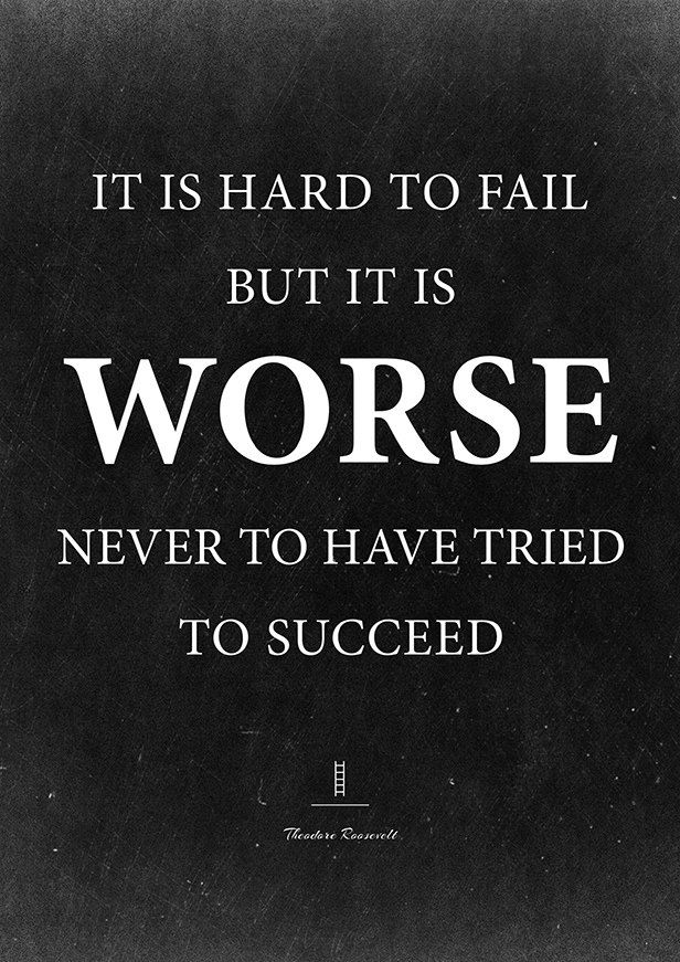 Here's a good #mondaymotivation to help kick off your week: "It is hard to fail, but it is worse never to have tried to succeed."

#quoteoftheday #theodoreroosevelt #motivationalquote