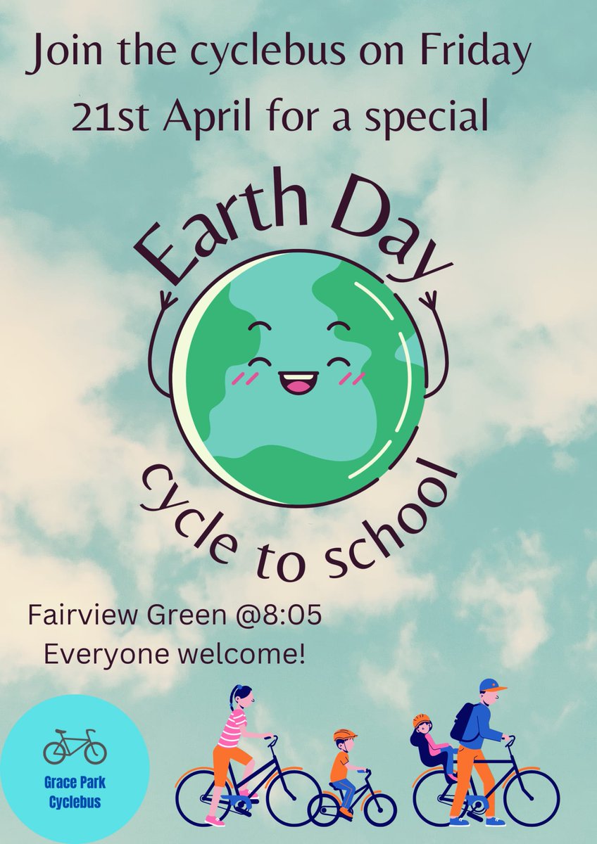 We're getting excited for Friday's #EarthDay cycle to school! Cycling should be one of the most achievable ways of reducing pollution. Making roads safer so cycling to school is accessible for all is a no brainer! Join us in calling for  #SafeRoutesToSchool  now!