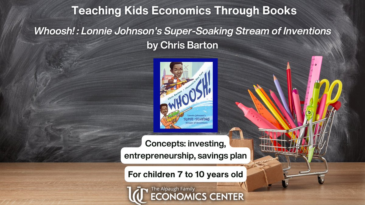 Today's book recommendation for  #FinancialLiteracyMonth is Whoosh! Kids will love learning about Lonnie Johnson, inventor of the Super Soaker, who also happens to be an accomplished engineer who works with NASA! 

#entrepreneur #financialeducation #teaching #parentresources