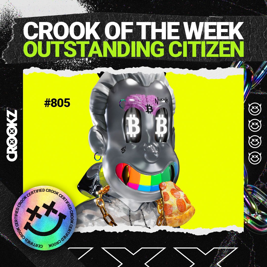 Congratulations to @P0larB3ast for being named this week’s Crook of the Week!

From spreading the word about #CROOKZNATION to always being active in the community, Polar always sets an example!

Enjoy some extra $CRKZ for your efforts 🫡