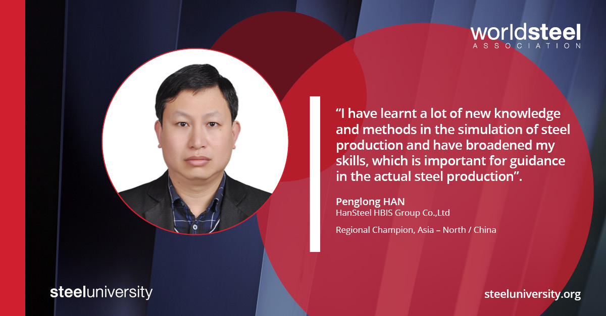 steeluniversity's tweet photo. Stefano Augusto DAVI FEITOZA, Subhadeep BAKSHI, Penglong HAN, Kwanhyeong KIM will take part in the steelChallenge-17 World Championship in the Industry category.  Find out what they got out of being part of this learning experience. https://t.co/8Jl38sawcW