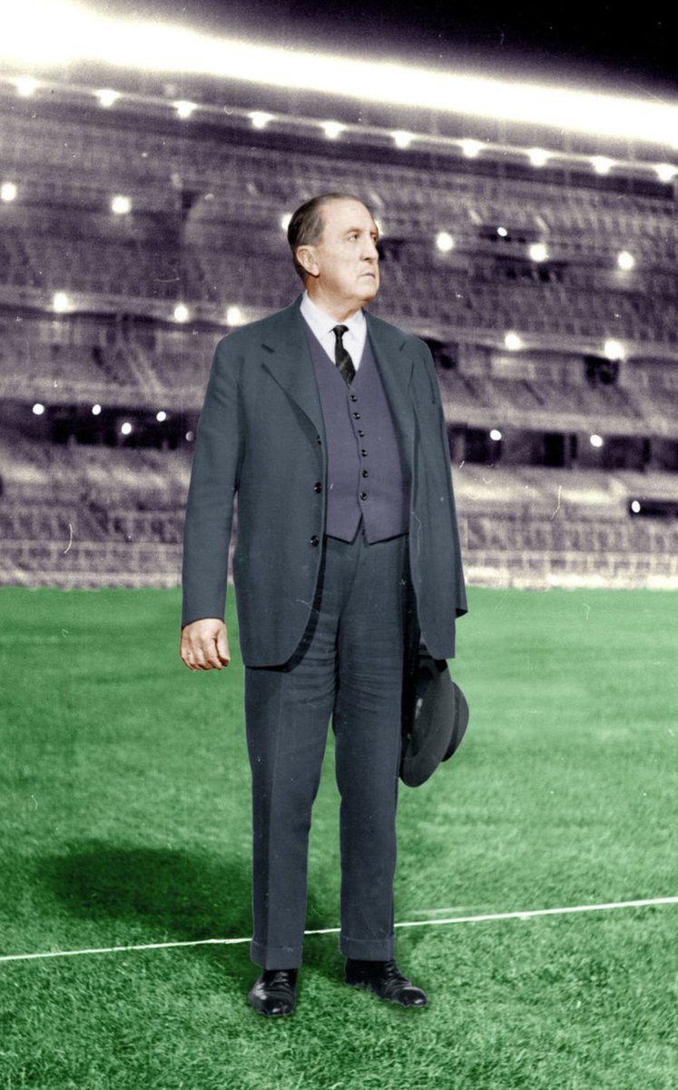 Lavozgalactica's tweet photo. 🗣️Santiago Bernabéu: "Cuando escucho que el Real Madrid es el equipo del régimen, me dan ganas de cagarme en el padre de quien lo dice". https://t.co/2clFeAWCYW
