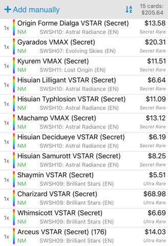 JonsInterests's tweet photo. This is TCG prices but I'm selling at 87% of market value. Can send more pictures as well 

$1 for PWE (max of 2 cards)
$4 for BMWT 

@IchooseYouMew2 @BUYSELLTRADETCG @CardboardBanger https://t.co/XFooBBPRBq