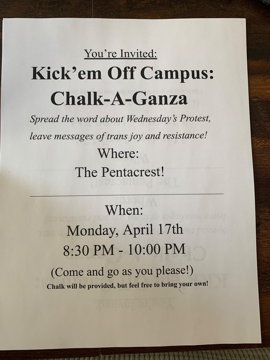 Ollie_XVX's tweet image. Tonight there is “Chalk-a-ganza” to spread the word about the counter protest to oppose openly bigoted fascist lunatic Matt Walsh who is scheduled to speak on Wednesday at University of Iowa