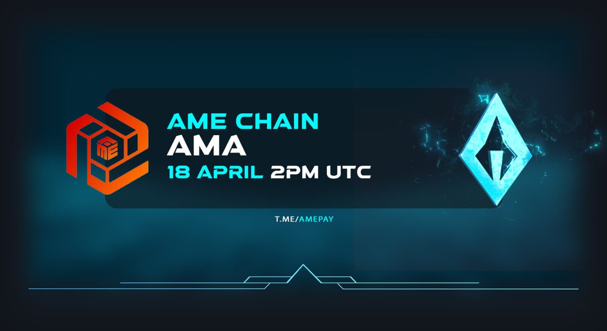 💎 AME CHAIN AMA ANNOUNCEMENT 💎 Following the integration of @Amechainquantum, we are more than happy to have the team over for an AMA. 🤝 The AMA is taking place tomorrow at 2pm UTC! ⏰ ✅Venue: t.me/TheGemPad #Multichain #AMEChain #DeFi #AMA #EVM