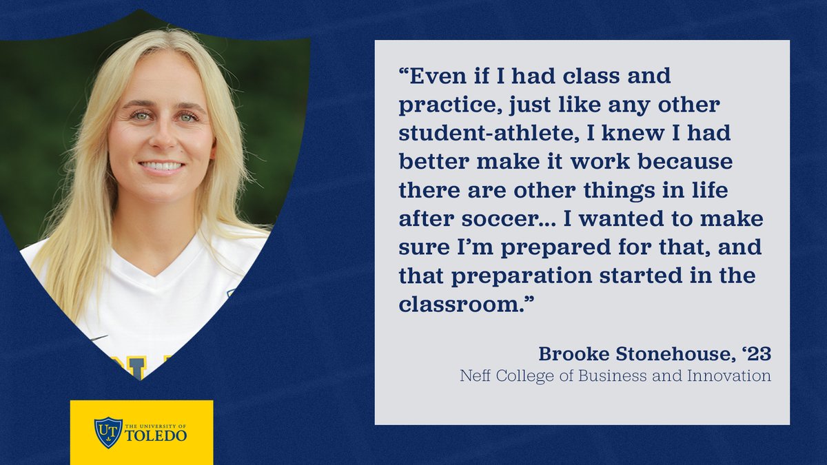 UToledo's tweet photo. Brooke has been balancing a full course load with two internships and two jobs throughout her college career – crediting her work ethic to her time-management skills. Brooke plans to attend graduate school after commencement in May. 🎓https://t.co/Y17f903NTT #UToledo23 https://t.co/iJ5ntU8hbw