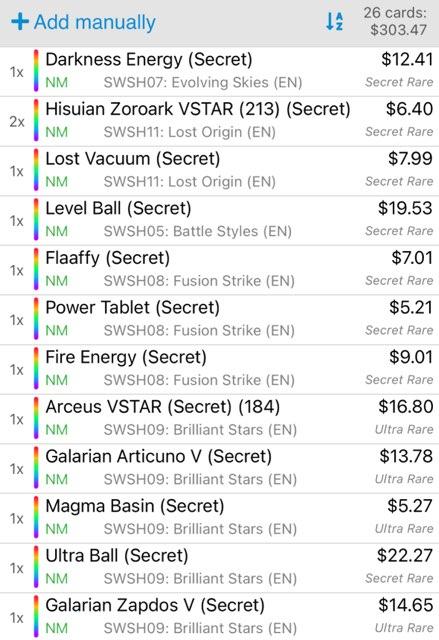 JonsInterests's tweet photo. This is TCG prices but I'm selling at 87% of market value. Can send more pictures as well 

$1 for PWE (max of 2 cards)
$4 for BMWT 

@IchooseYouMew2 @BUYSELLTRADETCG @CardboardBanger https://t.co/ZoV18buukG
