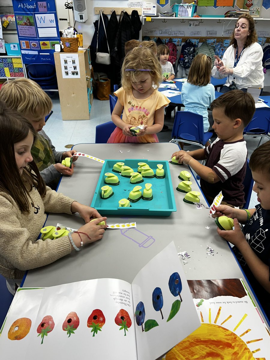 slevin_prek's tweet photo. Retelling The Very Hungry Caterpillar! 🐛 Ask me how many apples, pears, plums, strawberries, and oranges he ate…and how he felt afterwards! 🍎 🍐 🫐 🍓 🍊 #fhleads #gardenstudy https://t.co/619HxQJTsv