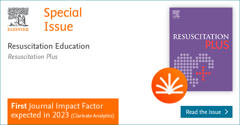 Read this new special issue published in Resuscitation Plus: Resuscitation Education. Edited by Robert Greif, Andrew Lockey, Sabine Nabecker. Read open access spkl.io/60164eZ00 @Resus_Plus, @ANDYL0CKEY, @sabinenabecker