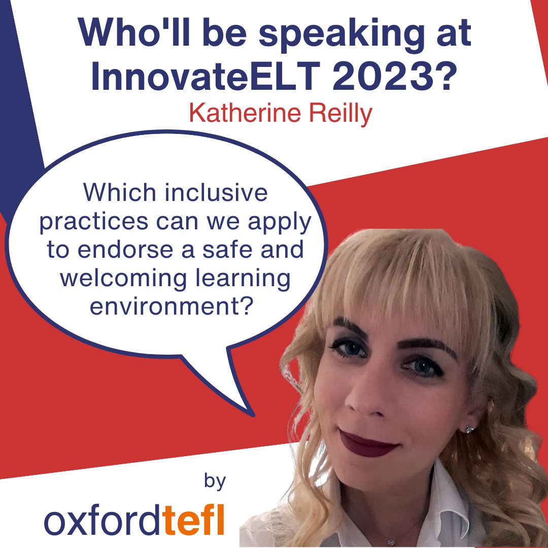 @InnovateELT : We are excited to announce that plenary speaker Katherine Reilly will be joining us at #ielt23! She'll kick us off on day one, exploring how we can create a supportive environment that embraces & engages learners of any background. 
events.eventzilla.net/e/innovateelt-…