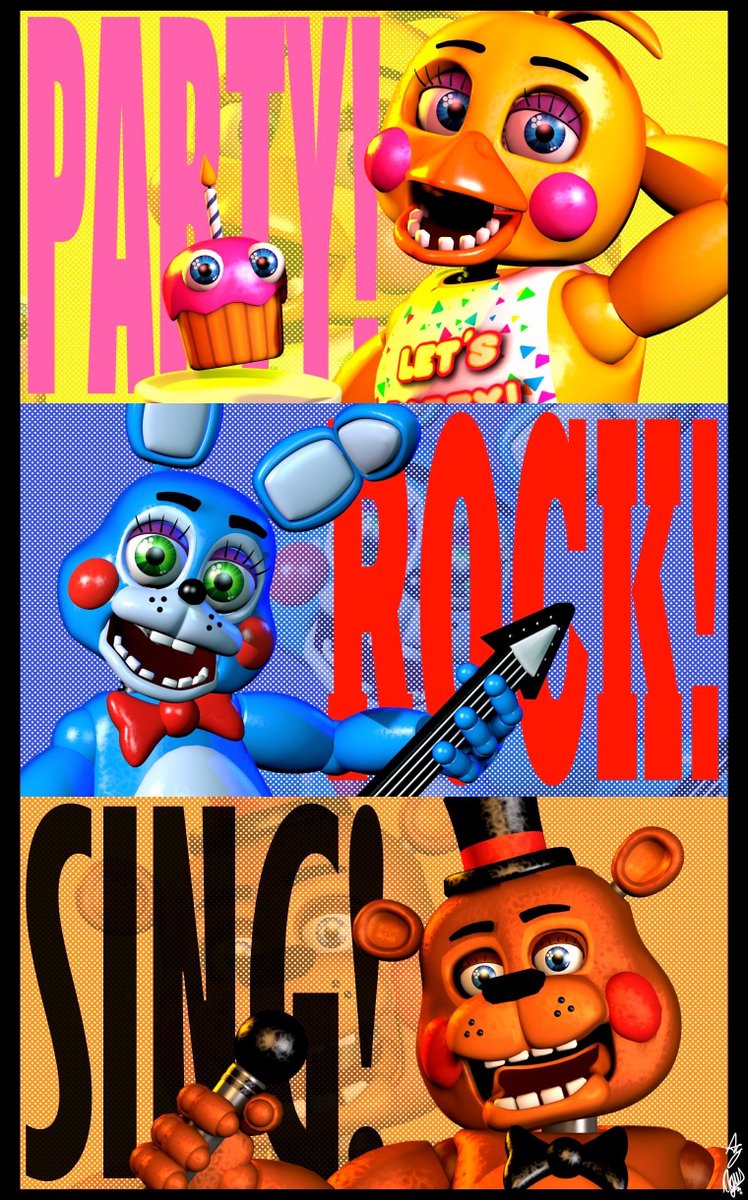 Toy's Poster, from FNaF 2.

#3d #3dmodeling #animatronics #character #characterdesign #cinema4d #edit #post #poster #FNAF #fivenightsatfreddys #fnafthemovie #FNAFMOVIE #fnaf2