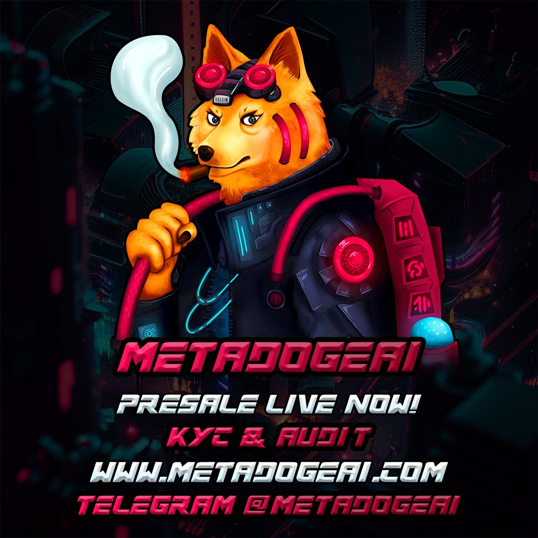 #METADOGEAI 

Presale live now !

Link:  pinksale.finance/launchpad/0xEa…

💎 Community Driven
💎 Low Tax 3/3
💎 KYC &amp; AUDIT
💎 Launch on Doge Day
💎 Avedex, Dexview Trendings
💎 Low MC start 

#bnb #Elonmusk #dogecoin #eth #btc #bitcoin #binance #Dogeday #shiba #babydoge #pancakeswap