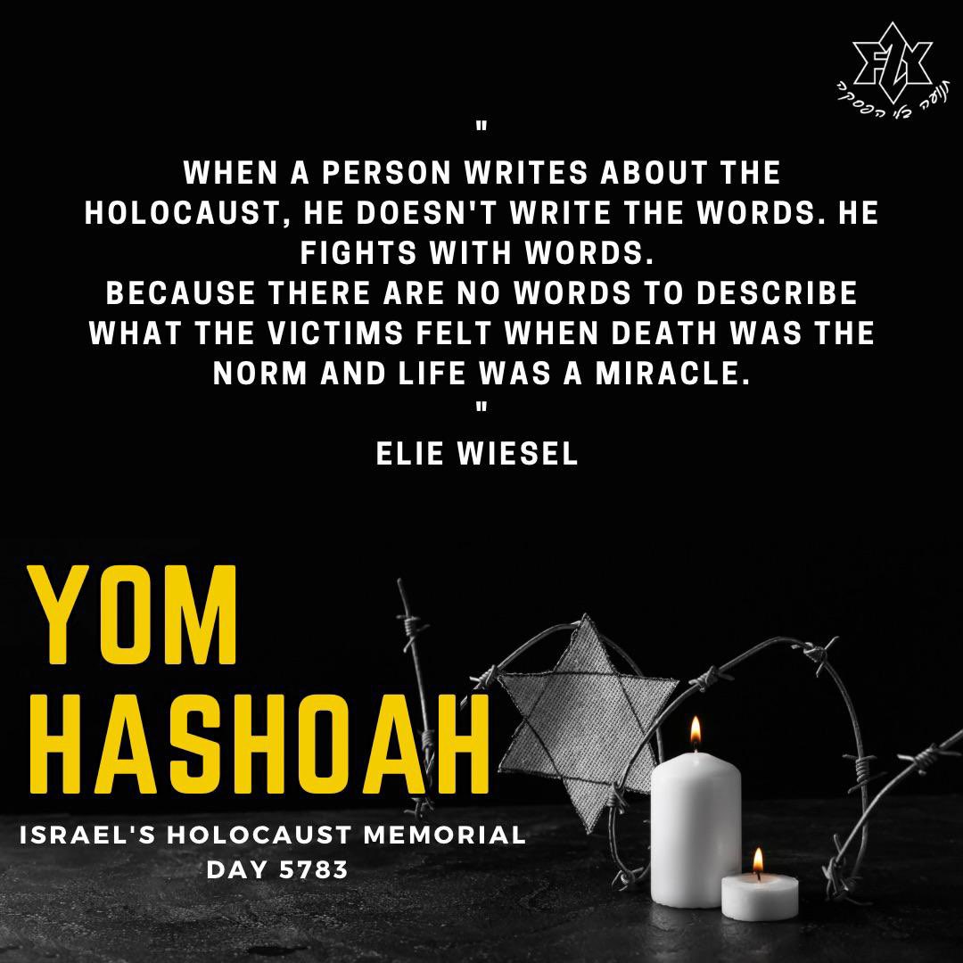 We must never forget all those who were murdered in the Holocaust. May all of the victims’ memories be a blessing 🕯️ #YomHashoah