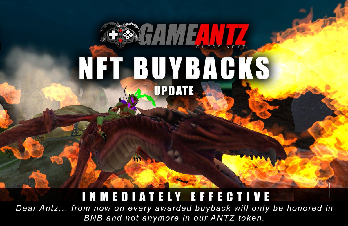 By consensus of the colony during the assembly held on 4-13, we will honor any buyback obtained solely in #BNB 
We do believe this will positively impact charting and our ecosystem overall. #FateOfGalandz #FOGP2E #Powertothegamer. We move as one!