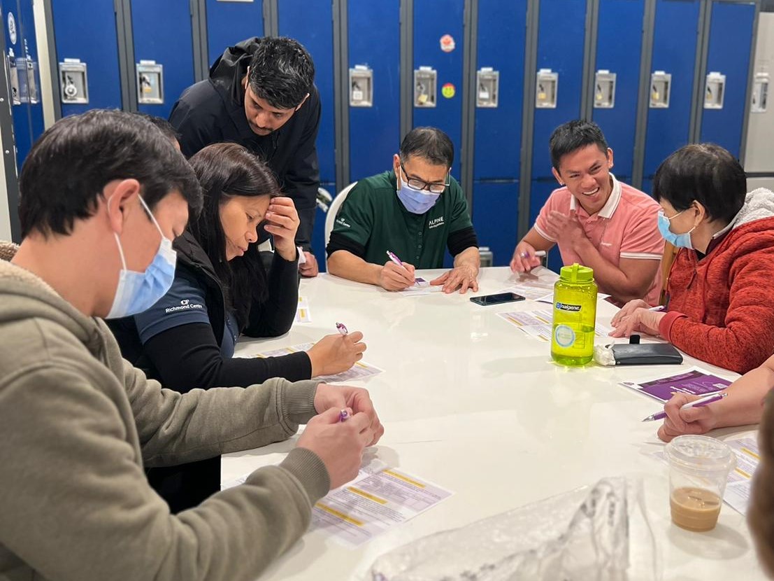 Across metro-Vancouver janitors are filling out bargaining surveys, electing representatives and meeting in preparation for city wide negotiations at the start of May! ✊💜💛#justiceforjanitors