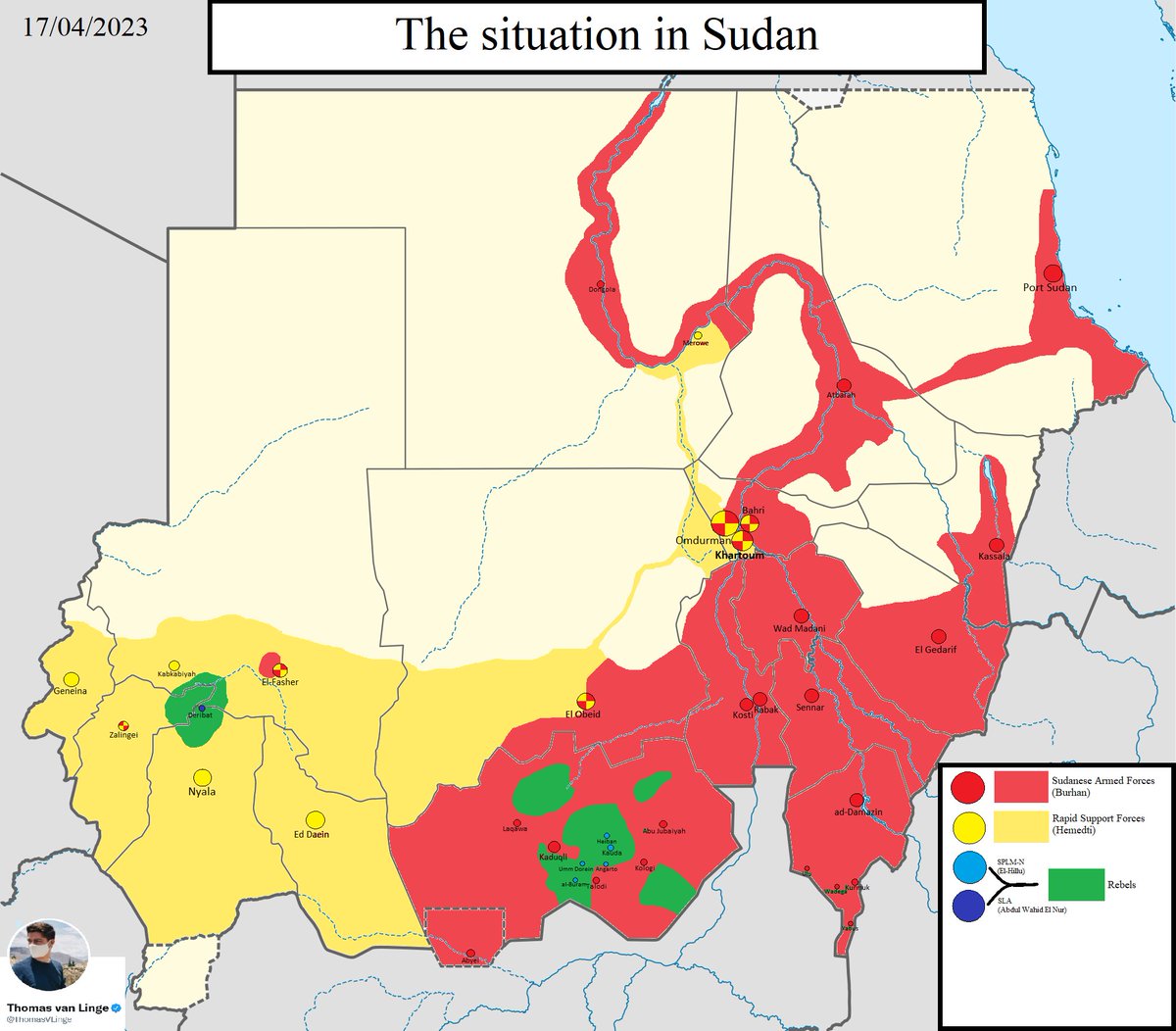 Thomas van Linge on Twitter "Sudan 🇸🇩 MAP UPDATE The *approximate