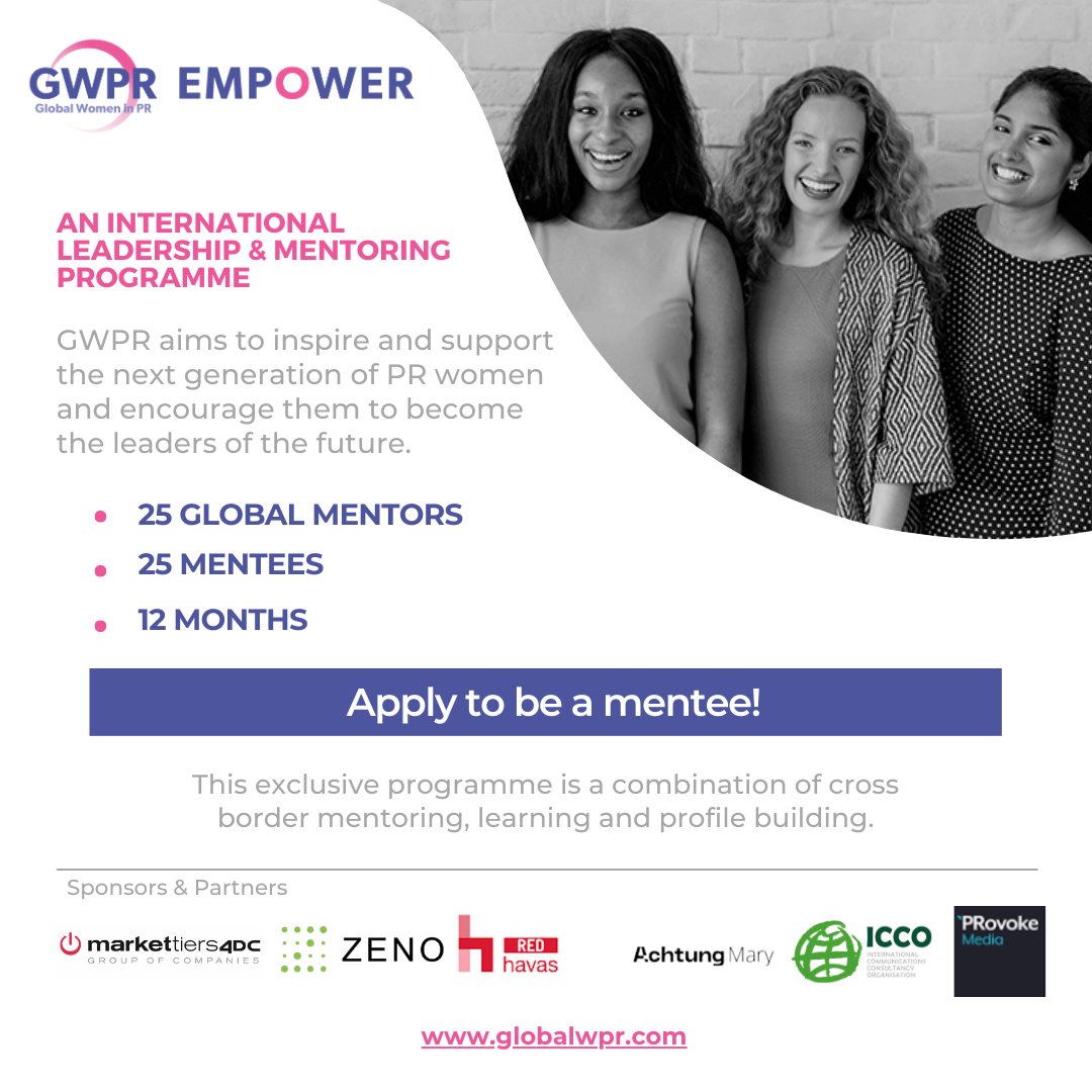 We’re very happy to announce that applications are now open for GWPR Empower 2023.

This is the second year of this international leadership and mentoring programme, which was a tremendous success in its first year