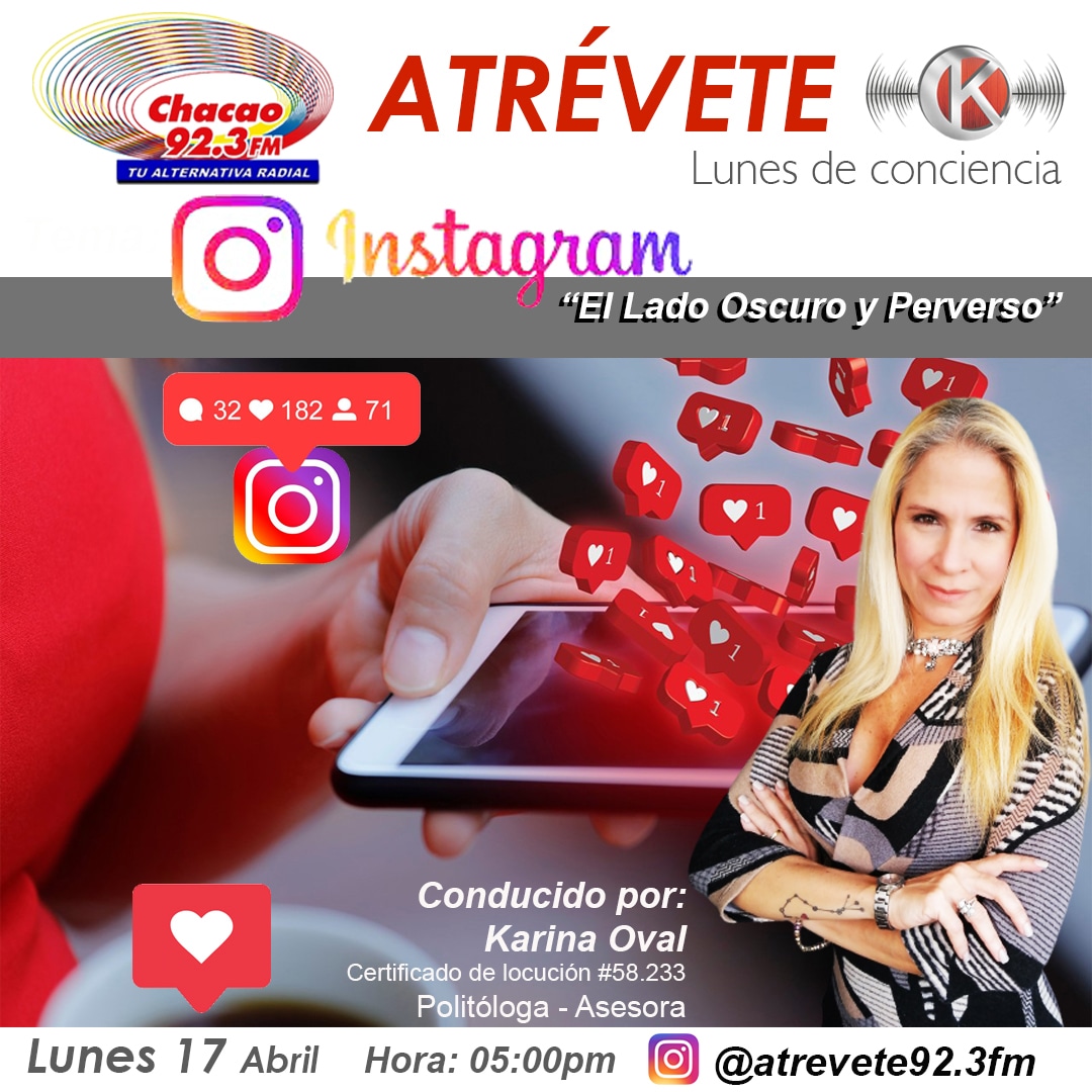 Te invito a profundizar en la dinámica perversa de una red social creada para mostrar la superficialidad de lo bello por encima del pensamiento para controlar de una manera más fácil el comportamiento social con <a href="/Karinaoval/">Karina Oval</a> #controlsocial #instagram #poderycontrol