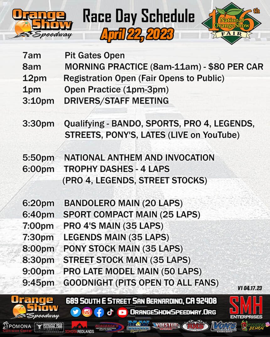 OrangeShowSW's tweet photo. Fair Gates Open at Noon, Racing Starts at 6pm THIS SATURDAY!
.
.
#orangeshowspeedway #sanbernardino #noscenter #route66 #nascar #nascar75 #socal #motorsports #race #racing #localracing #shorttrack #speedway #hotpitautofest #hotpit @hotpitautofest @noscenter #shorttrackracing https://t.co/ACS0vyFzlc
