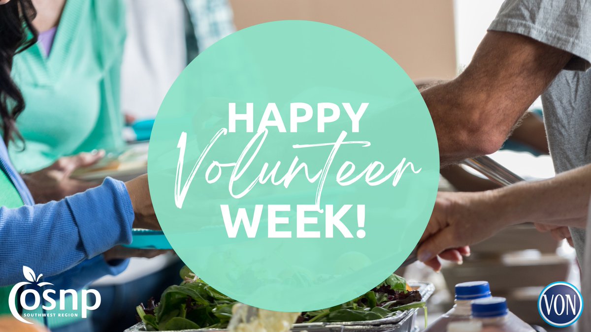 A very happy Volunteer Week to all of the student nutrition program volunteers, school staff, administrators, and students ⭐ Our 480+ OSNP Southwest Student Nutrition Programs would not be successful without your enthusiasm and dedication!!