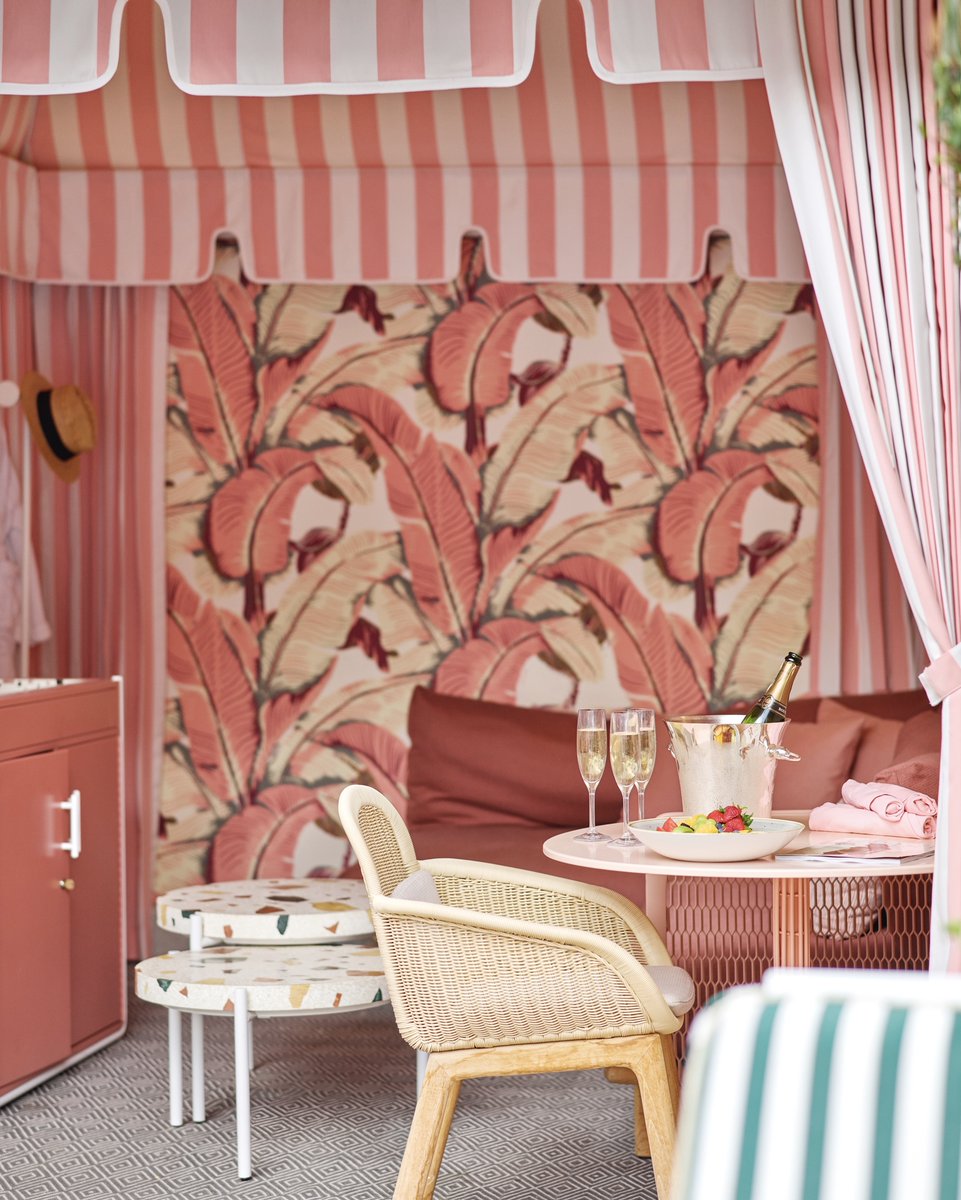 Lounge in style in our iconic poolside cabanas 🌴💕