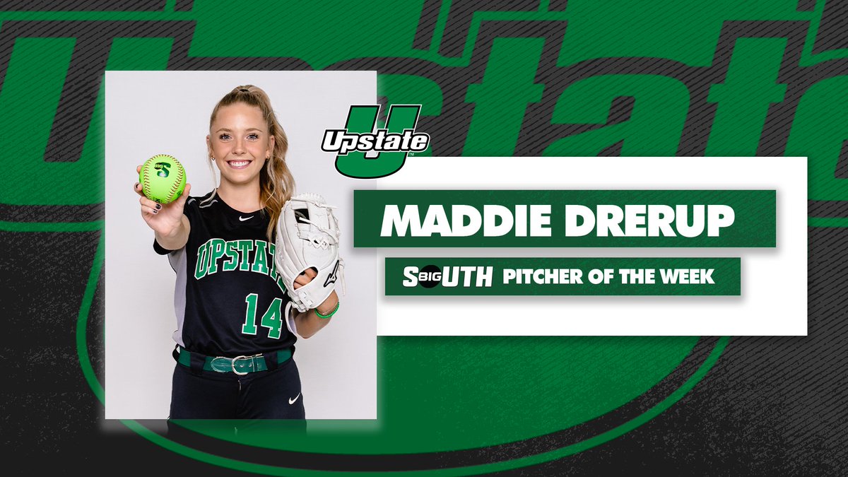 Maddie Drerup pitched 19.1 innings, had 14 strikeouts and with her 0.72 ERA was the only pitcher in the Big South to earn three wins last week. 

Drerup earns the first Big South honor of her career as she is named the Big South Pitcher of the Week.

#SpartanArmy ⚔️