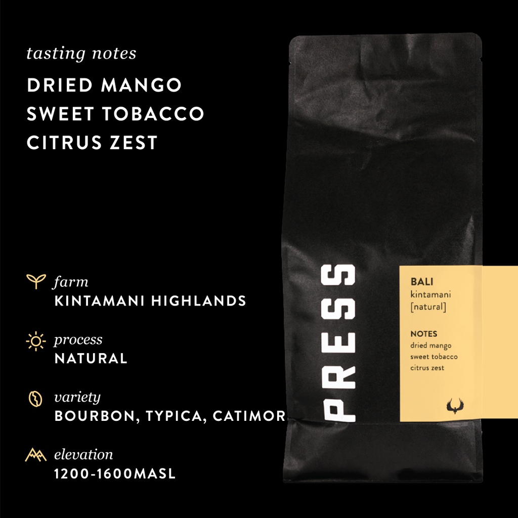 PressCoffee's tweet photo. Bali Kintamani returns as our newest limited single origin coffee.☕️

Expect a complex cup with notes of sweet tobacco, anise, and citrus zest all joined by dried mango and a candy-like sweetness.🥭🍋⁠

Visit https://t.co/hLLWCO1li4 to get it today! https://t.co/WYxER0g1Cr