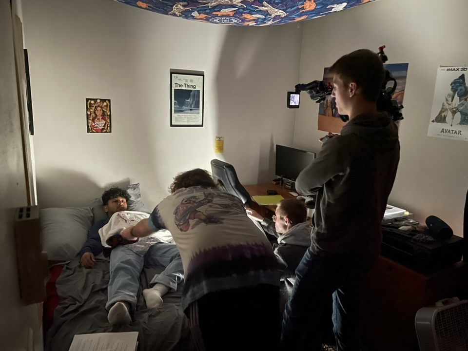 FVSPurdue's tweet photo. Check out these behind-the-scenes pictures from #fvsboiler Wesley Dynlacht's upcoming short film "Bicycle Day!" You can see "Bicycle Day" and other short films at the 17th annual Film and Video Studies Film Showcase on April 27 at GQT Wabash Landing 9! The showcase starts at 7pm. https://t.co/mDKWOXwx2Z