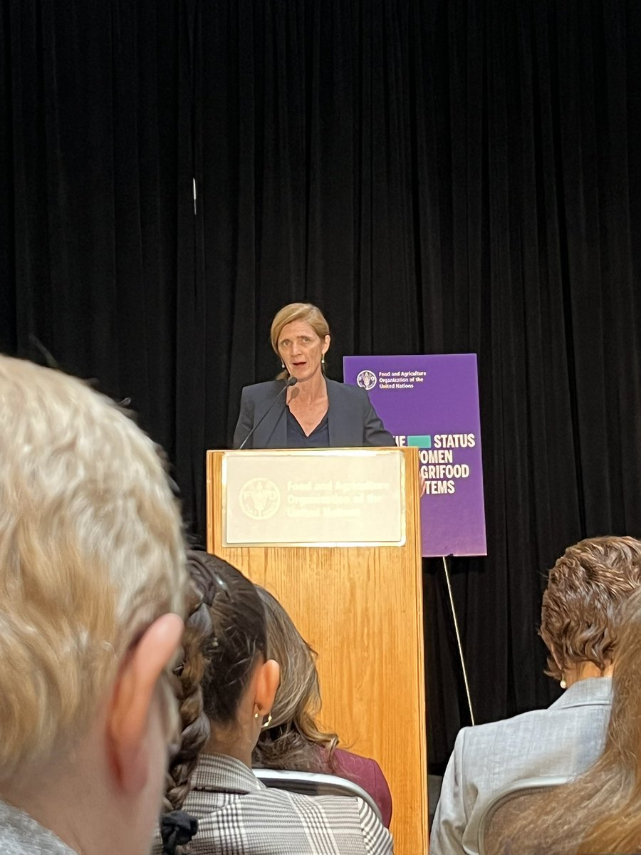 CastellinoMark's tweet photo. Administrator @SamanthaJPower recalls former @FAO DG Jacques Diouf’s observation that women grow less because they have fewer inputs. @USAID has increased access to finance to increase women’s ability to purchase seeds, irrigation and tools. #letsgrowequality https://t.co/71nXTsh0Yk