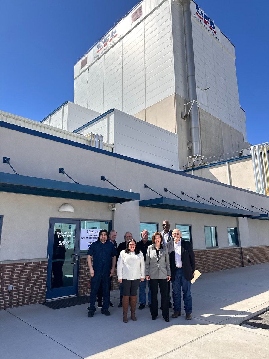 SenCortezMasto's tweet photo. I had a great time touring the @dfamilk Fallon Dry Milk Plant last week. This facility is supporting jobs and preparing Nevada dairy for consumers all over the world.

I'm proud to continue supporting our dairy producers and the work they do in our communities. https://t.co/ph5NVp3AXK