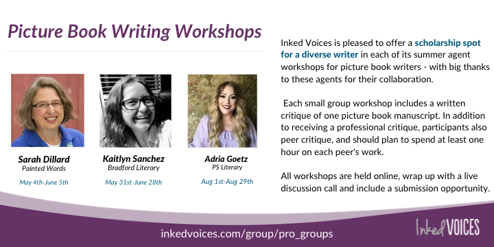 Attention Picture Book Writers! Applications are open for our summer diverse writer scholarship program. app.inkedvoices.com/events/  First deadline 4/18, second deadline 5/8. With terrific thanks to <a href="/swdillard/">Sarah Dillard</a> <a href="/KaitlynLeann17/">Kaitlyn Leann Sanchez</a> @adriamgoetz