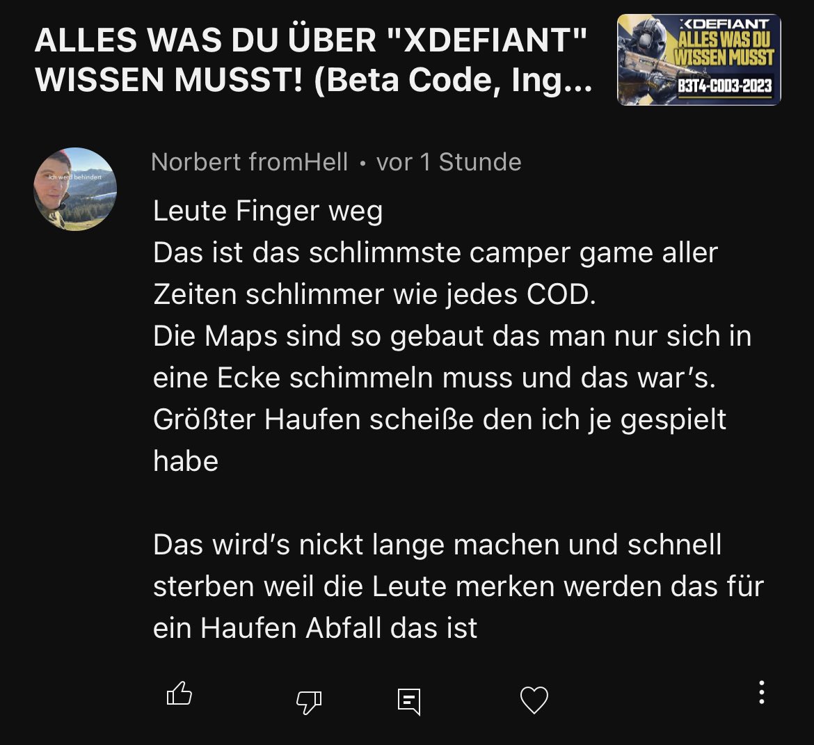 STYLERZ97's tweet image. POV du wirst komplett gekracht in XDefiant und entwickelst eine Psychose

(anders kann ich mir das nicht erklären, er spielt ein anderes Spiel oder?)