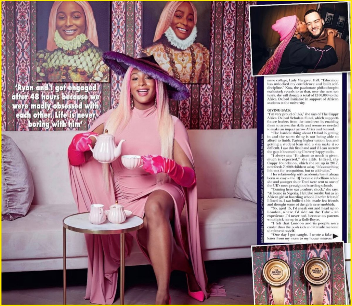 Gidiflyguys's tweet photo. Having a spread on HELLO! Magazine has ALWAYS been a DREAM for DJ Cuppy and now she has an exclusive story to #CuppyDat
#djcuppy #hellomag #dream #Diaz #Vikings #MLLE #Durk #Hazard #Suarez #afrobeatsdj #afrobeats https://t.co/jsOPP58SkT