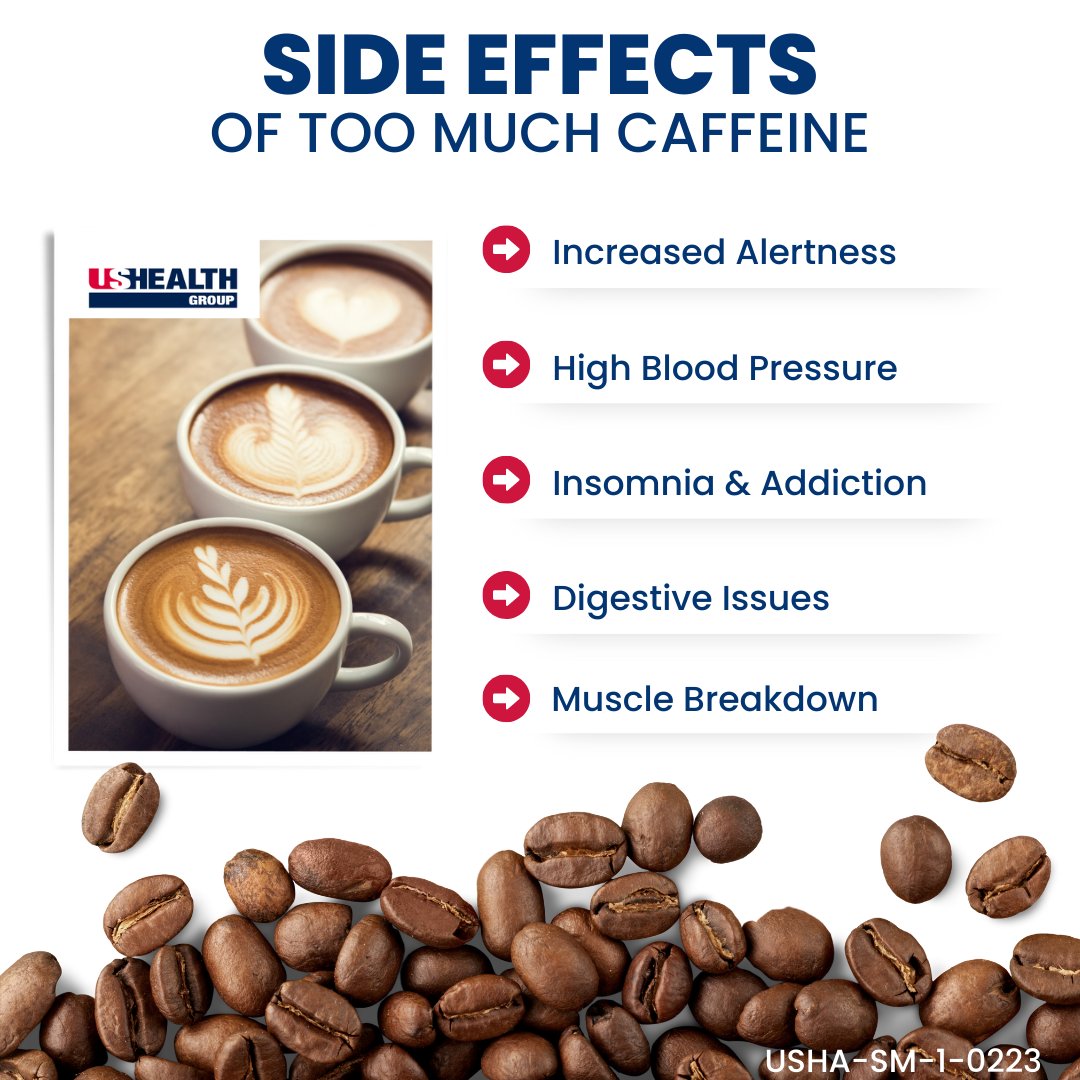 Fueling up on caffeine for the Monday ahead? ☕️

Just remember, moderation is key to avoiding negative side effects like digestive issues, insomnia, and increased blood pressure.