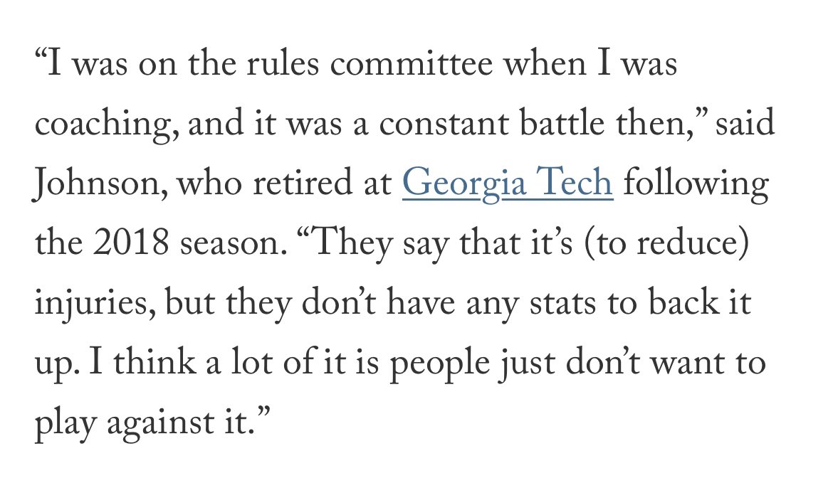 slmandel's tweet photo. Army coach Jeff Monken has been running the under-center triple option for 26 years. He’s scrapping it this spring due to NCAA rules restricting cut blocks. 

The rules committee insists it has data showing injury risks. Option coaches aren’t buying it.

https://t.co/EaSVHdMlfJ https://t.co/wKTxaOeEMZ